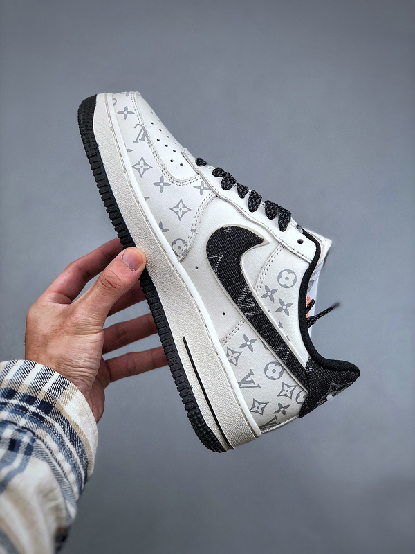 Louis vuitton nike air force 1 low black monogram -000qxcfujix