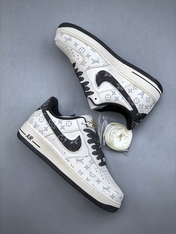 Louis vuitton nike air force 1 low black monogram -000qxcfujix
