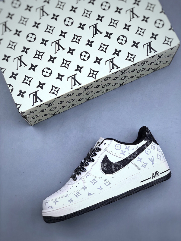 Louis vuitton nike air force 1 low black monogram -000qxcfujix