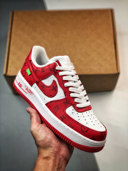 Louis vuitton nike air force 1 low by virgil abloh white red -000kzpkgmwv