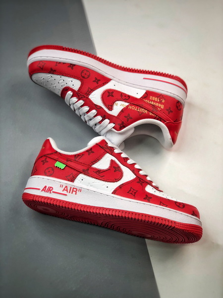 Louis vuitton nike air force 1 low by virgil abloh white red -000kzpkgmwv