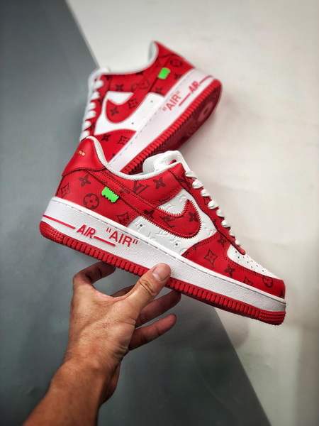 Louis vuitton nike air force 1 low by virgil abloh white red -000kzpkgmwv