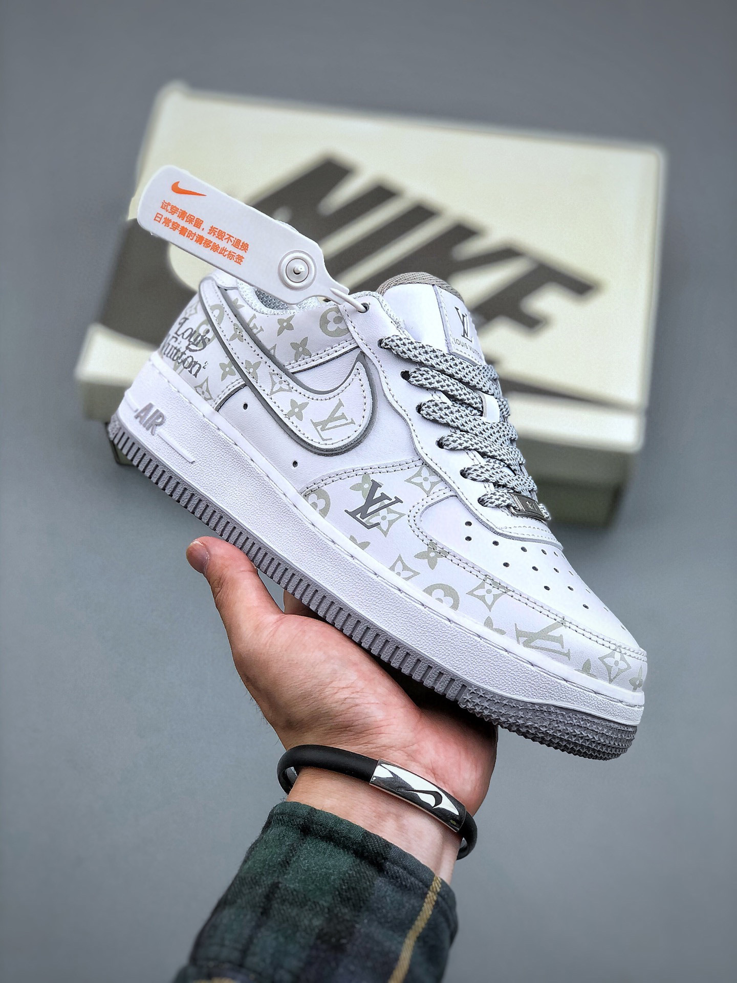 Louis vuitton nike air force 1 low grey monogram -000yv9twmhz