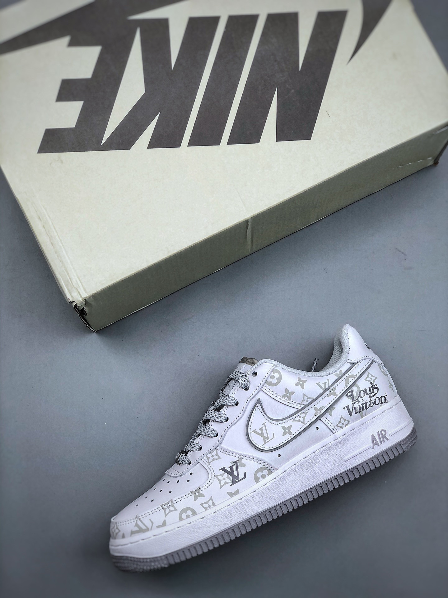 Louis vuitton nike air force 1 low grey monogram -000yv9twmhz
