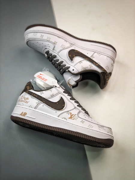 Louis vuitton nike air force 1 low monogram brown  -000k9fmkuip