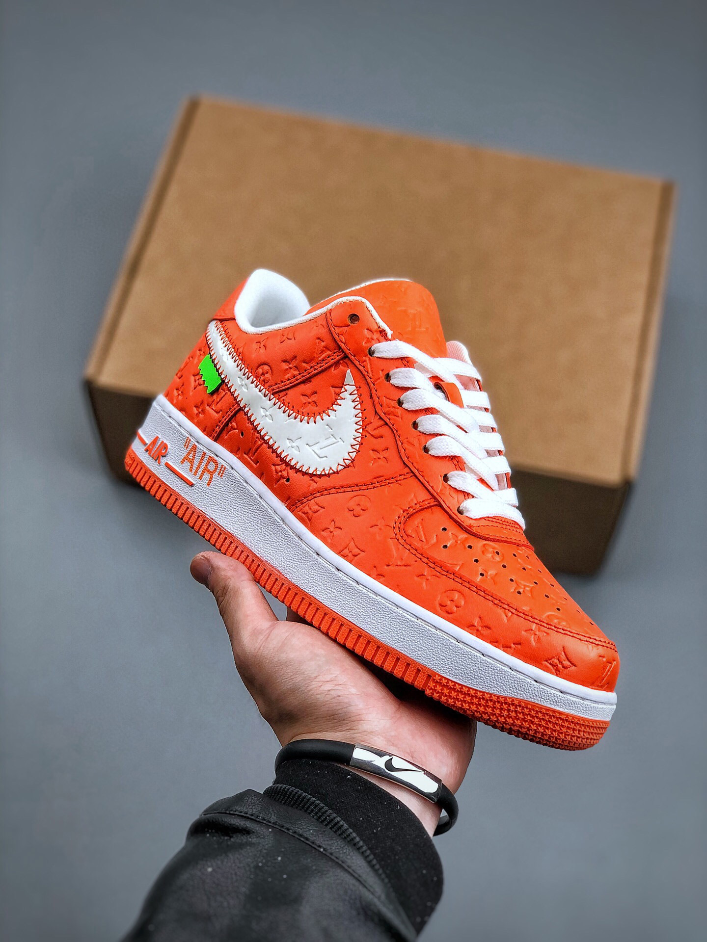 Louis vuitton nike air force 1 low orange white-000sowmbnaj