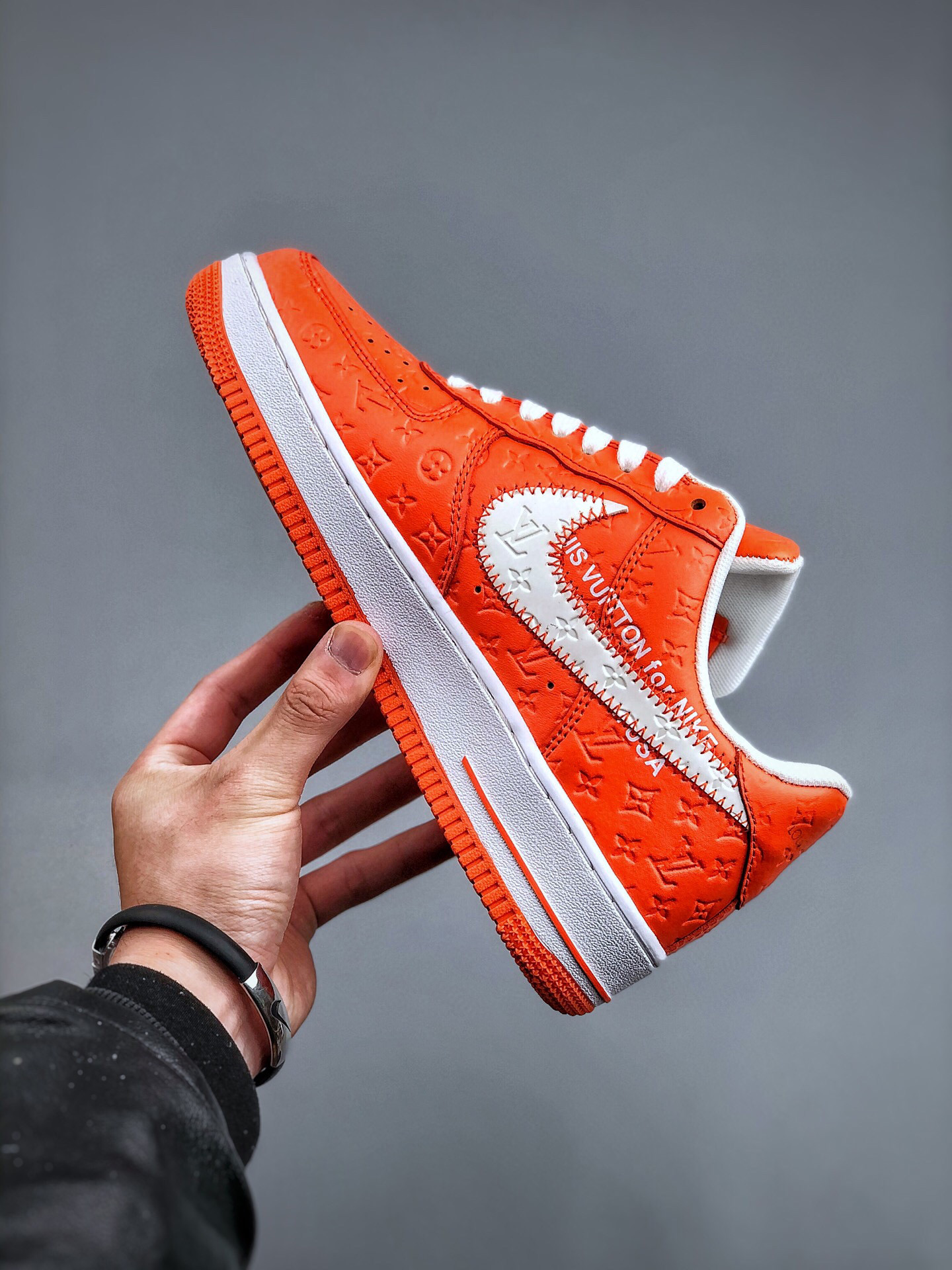Louis vuitton nike air force 1 low orange white-000sowmbnaj