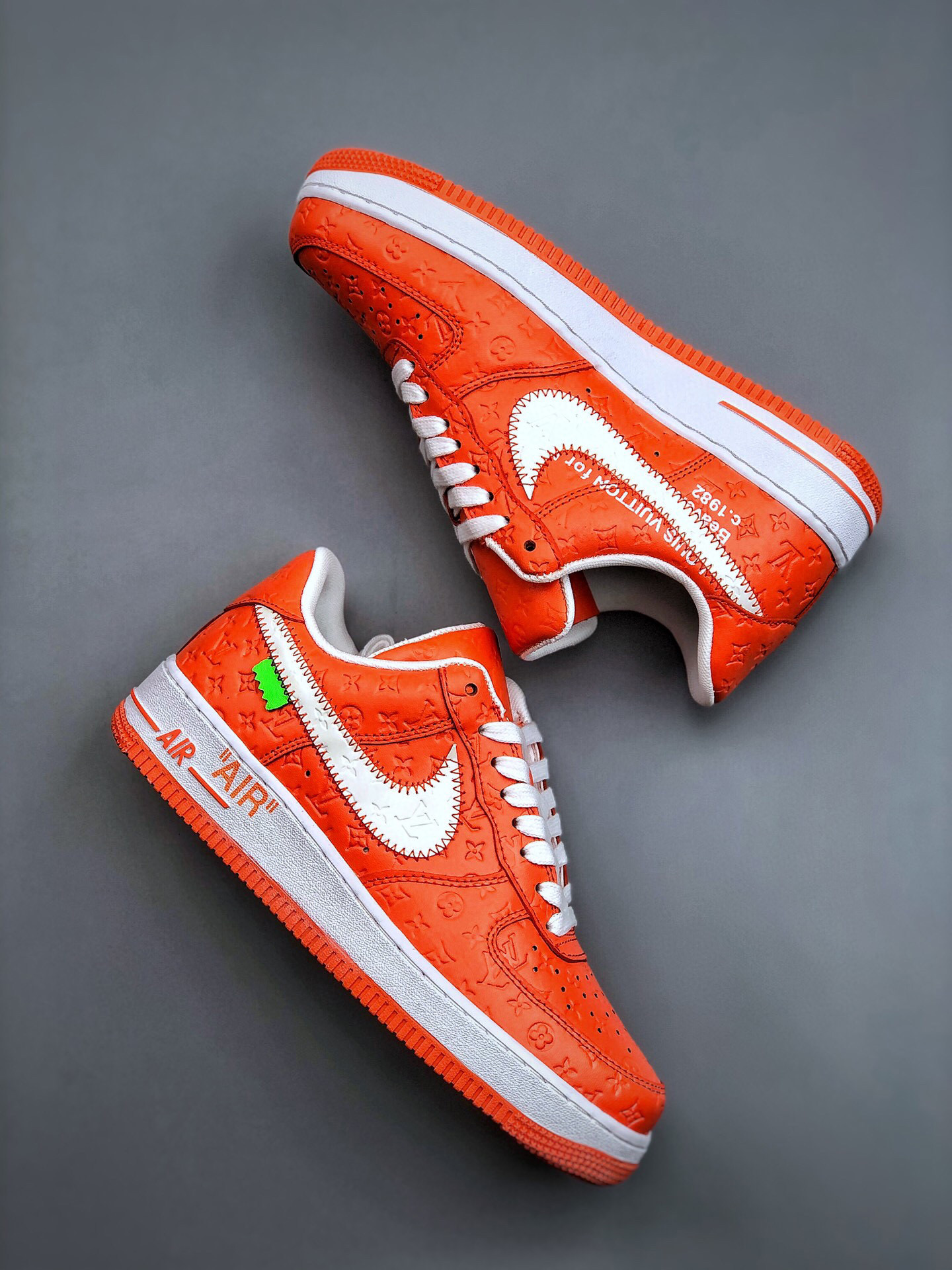Louis vuitton nike air force 1 low orange white-000sowmbnaj