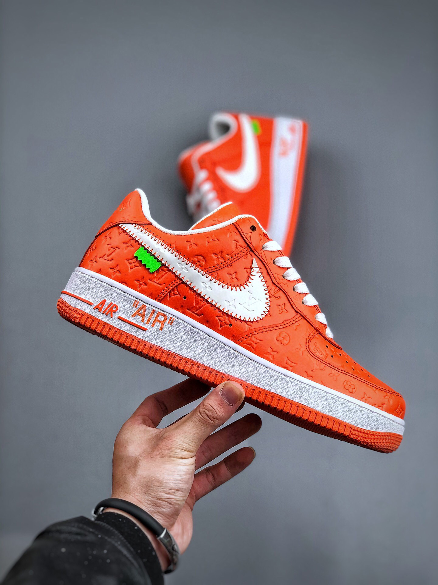 Louis vuitton nike air force 1 low orange white-000sowmbnaj