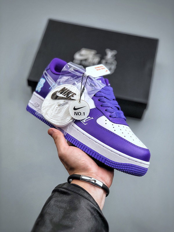 Louis vuitton nike air force 1 low purple white -000mhwk5m3w