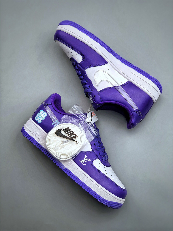 Louis vuitton nike air force 1 low purple white -000mhwk5m3w