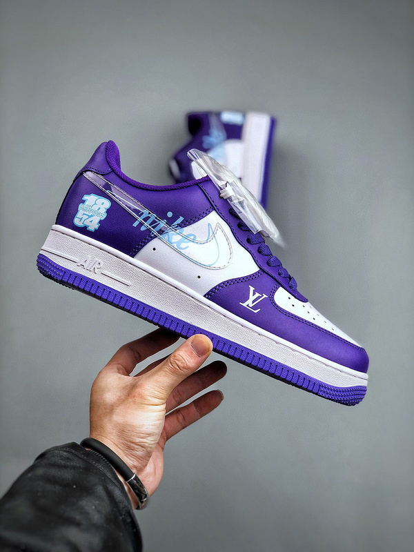 Louis vuitton nike air force 1 low purple white -000mhwk5m3w