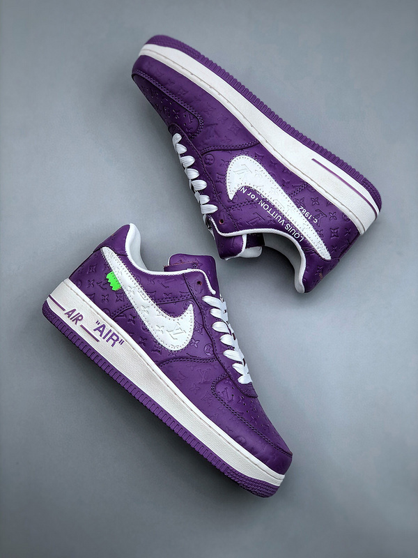 Louis vuitton nike air force 1 low purple white monogram -000c1r1ghci