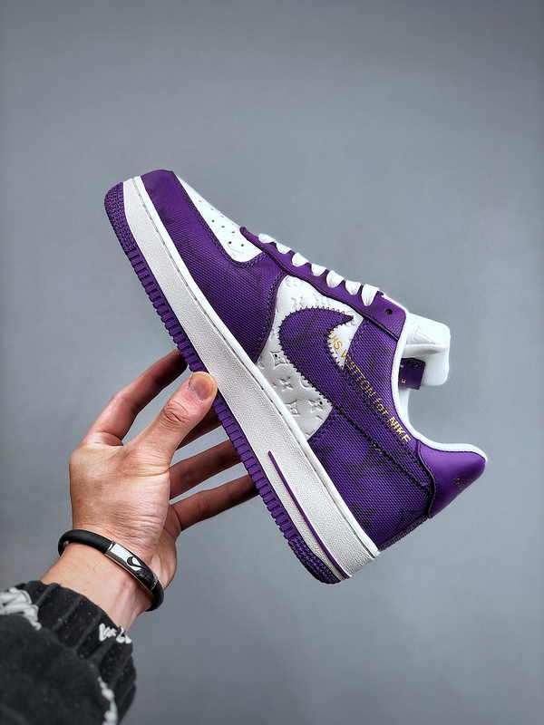 Louis vuitton nike air force 1 low purple white monogram -000rrapfdhl