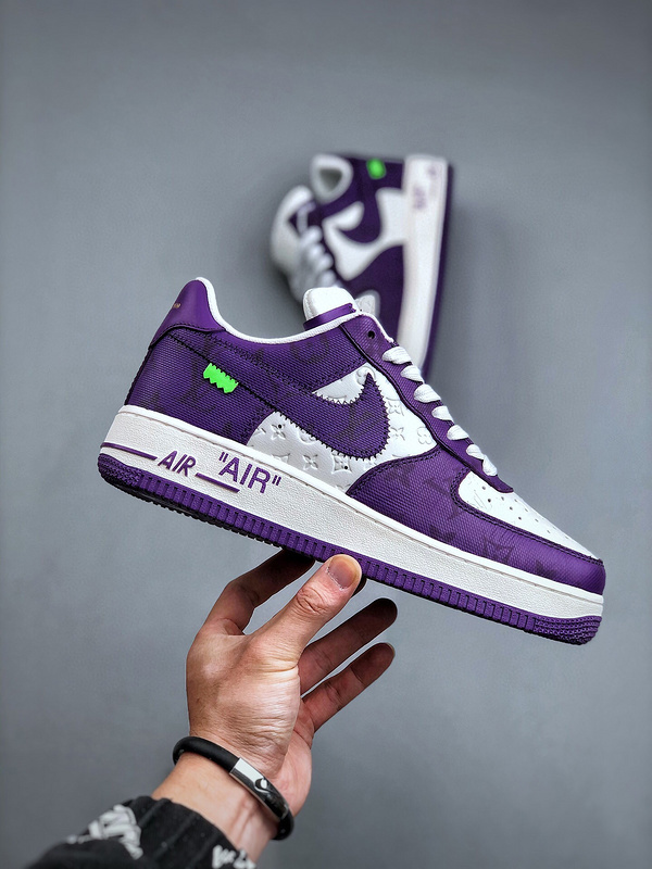 Louis vuitton nike air force 1 low purple white monogram -000rrapfdhl