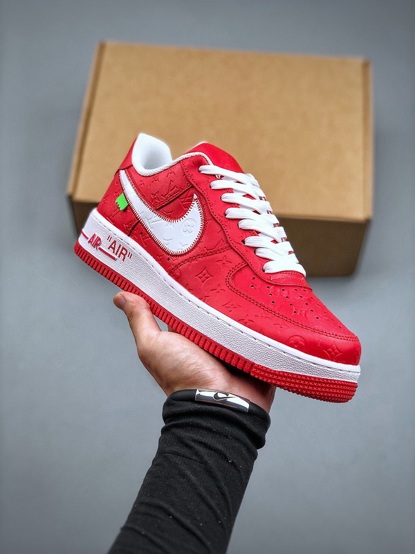 Louis vuitton nike air force 1 low red white -000yisrpr2i