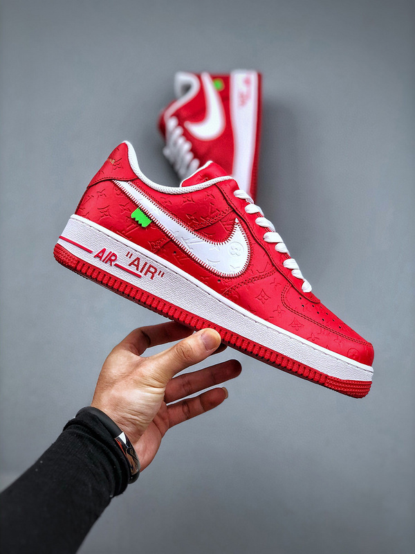 Louis vuitton nike air force 1 low red white -000yisrpr2i