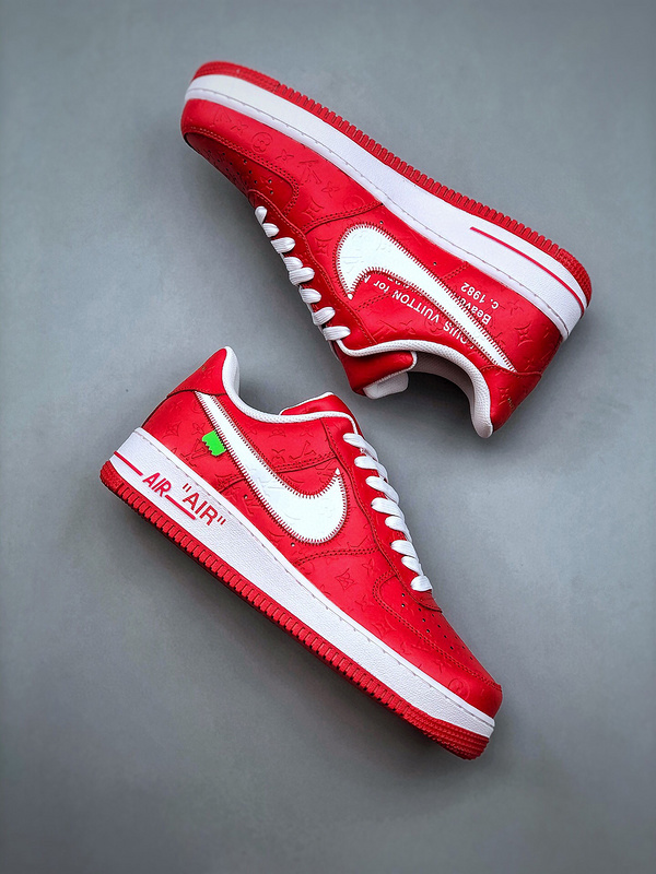Louis vuitton nike air force 1 low red white -000yisrpr2i