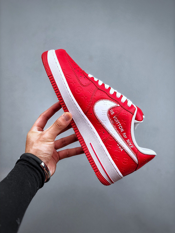 Louis vuitton nike air force 1 low red white -000yisrpr2i