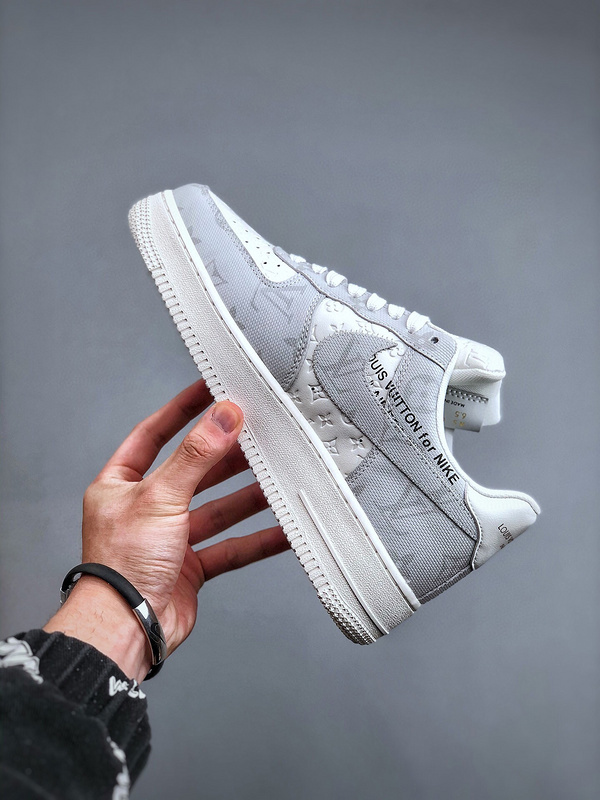 Louis vuitton nike air force 1 low space grey white monogram -0003fegc0ge