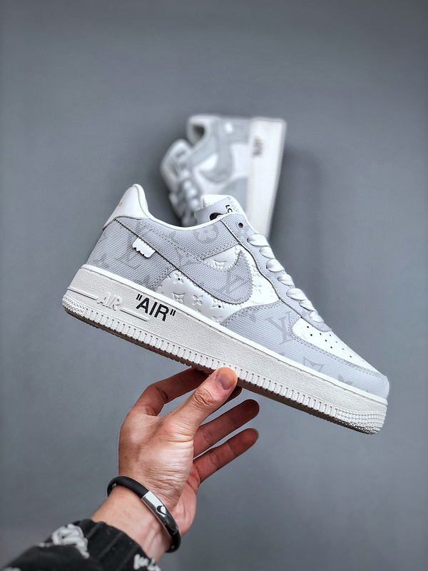 Louis vuitton nike air force 1 low space grey white monogram -0003fegc0ge