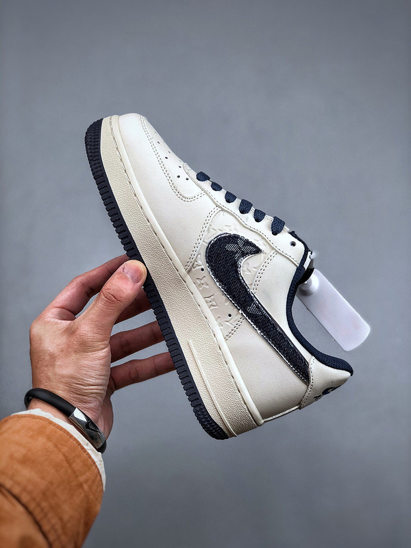 Louis vuitton nike air force 1 low white dark jean -000pn00butp