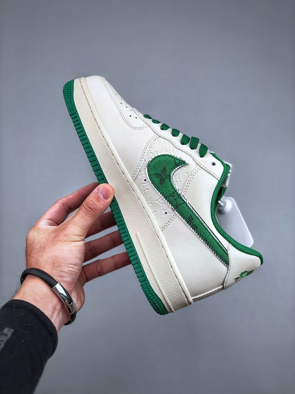 Louis vuitton nike air force 1 low white green -000bqdggjkr