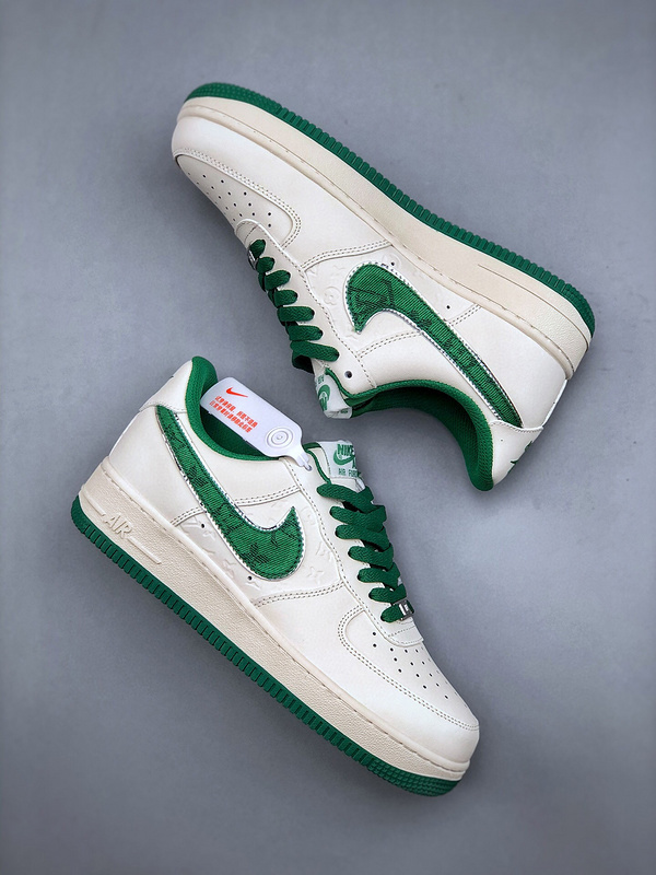 Louis vuitton nike air force 1 low white green -000bqdggjkr