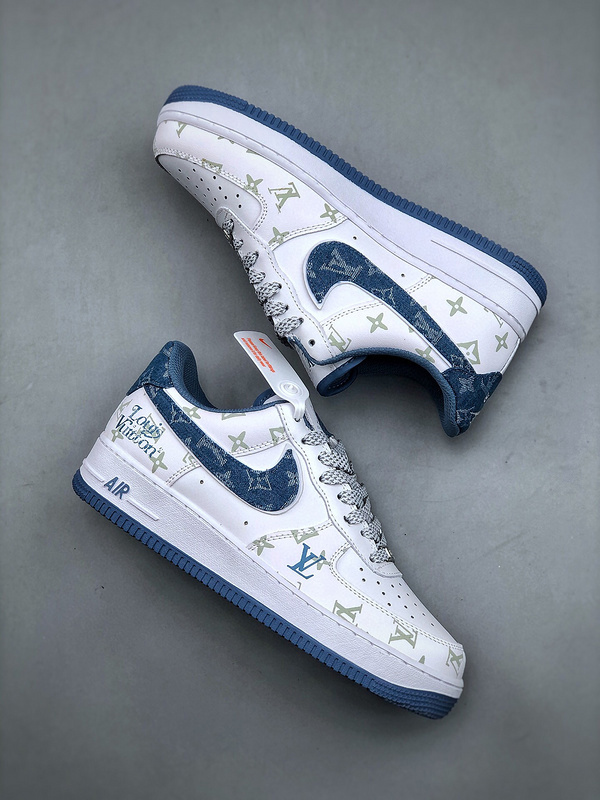 Louis vuitton nike air force 1 low white jean -000h6c4tzep