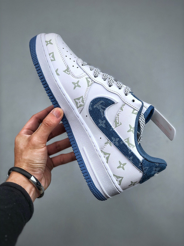 Louis vuitton nike air force 1 low white jean -000h6c4tzep