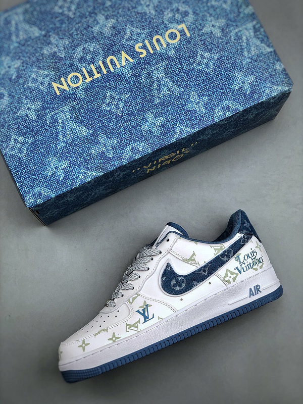 Louis vuitton nike air force 1 low white jean -000h6c4tzep