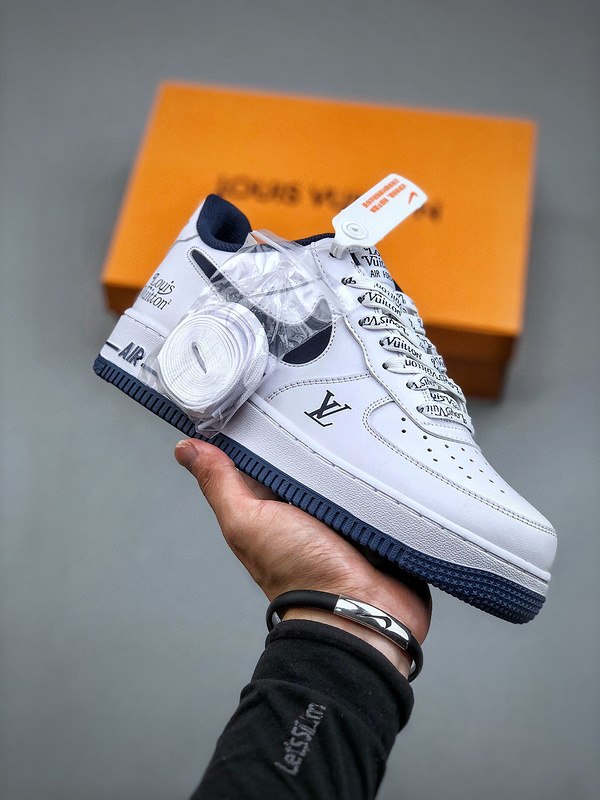 Louis vuitton nike air force 1 low white navy -000ucnguzlk