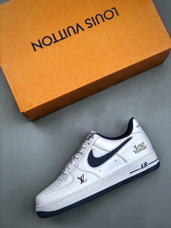 Louis vuitton nike air force 1 low white navy -000ucnguzlk
