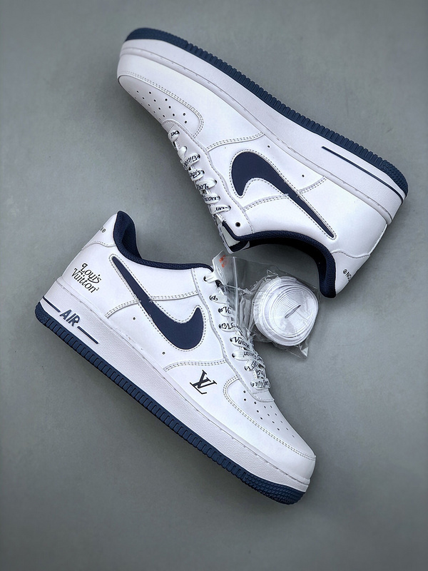 Louis vuitton nike air force 1 low white navy -000ucnguzlk
