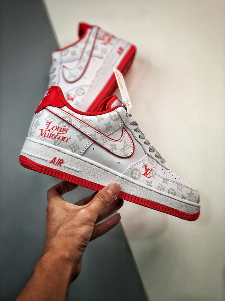 Louis vuitton nike air force 1 low white red -000laioivmf
