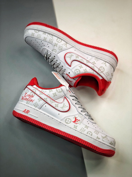 Louis vuitton nike air force 1 low white red -000laioivmf