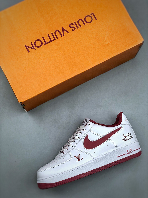 Louis vuitton nike air force 1 low white royal red -0008qczkffe