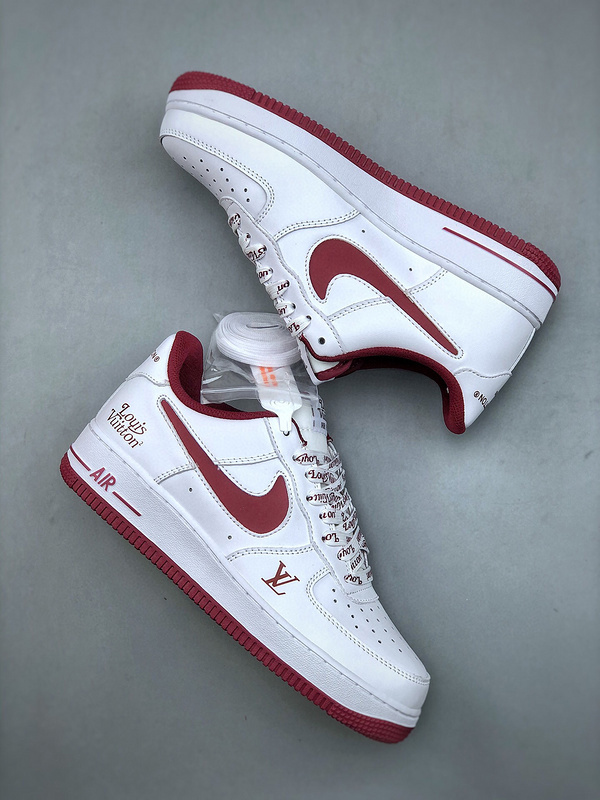 Louis vuitton nike air force 1 low white royal red -0008qczkffe