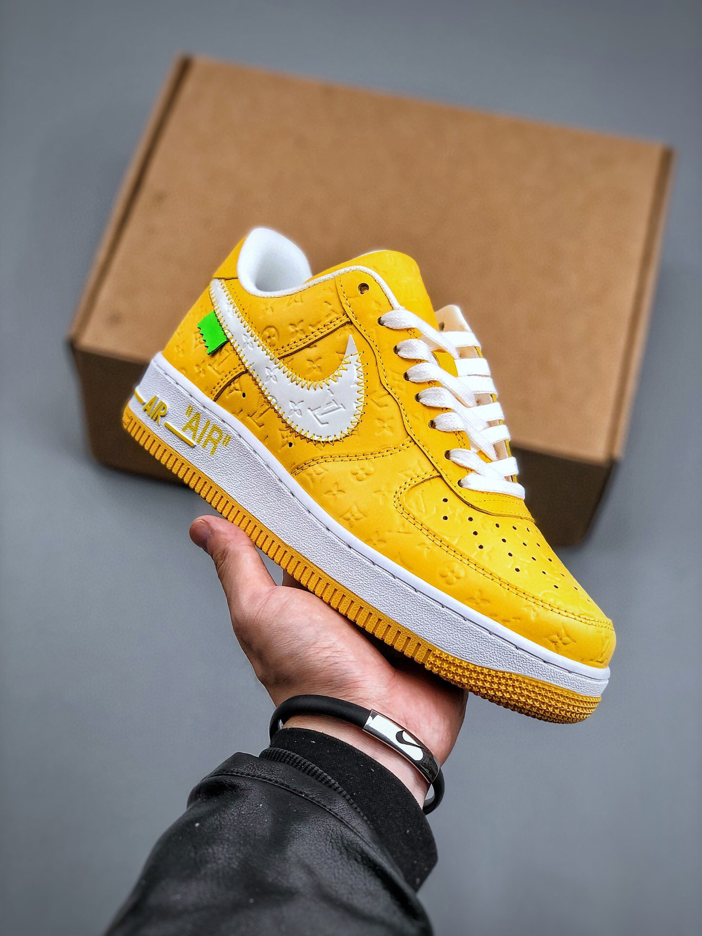Louis vuitton nike air force 1 low yellow white -000tcgpmgfw
