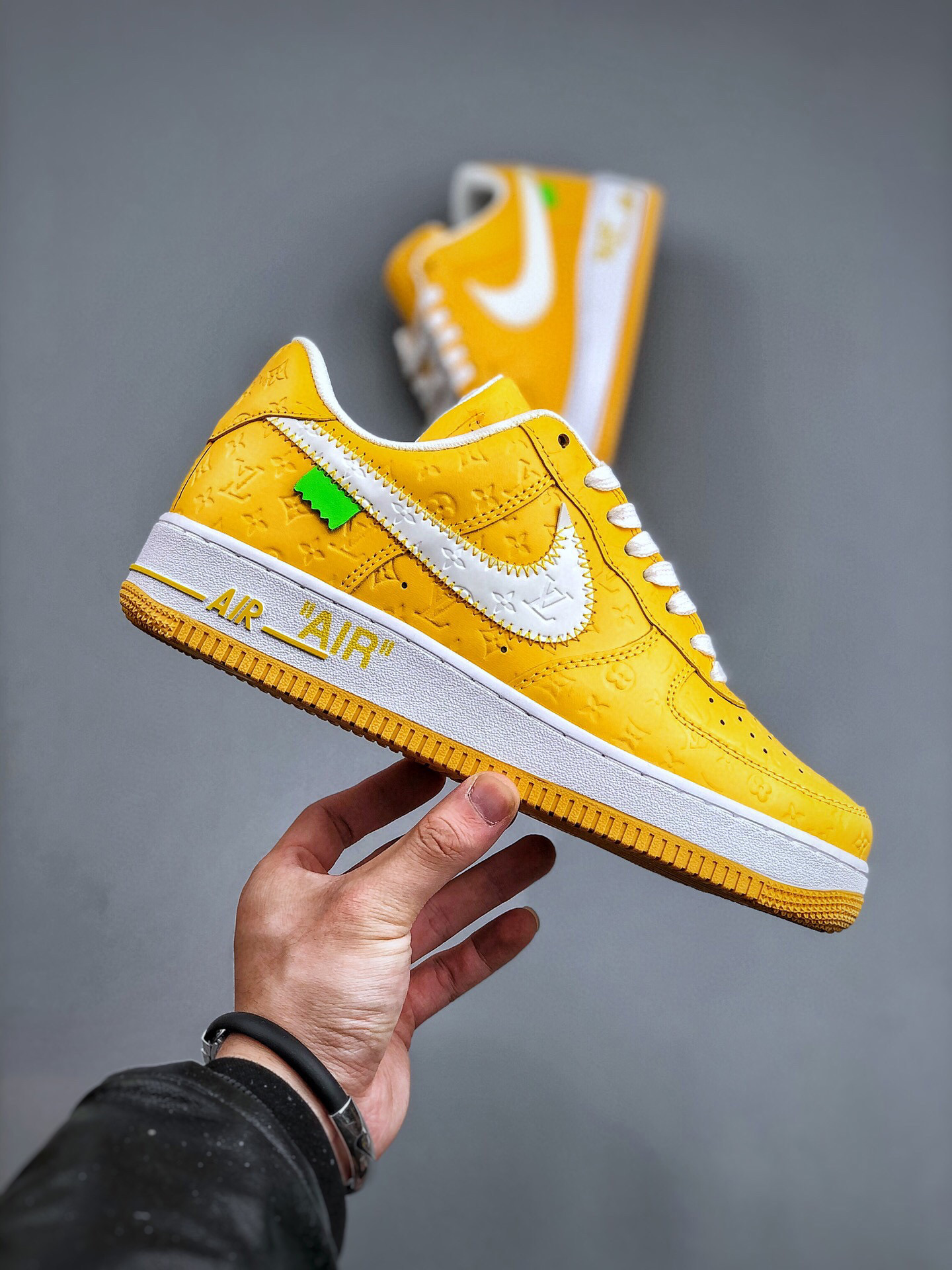 Louis vuitton nike air force 1 low yellow white -000tcgpmgfw