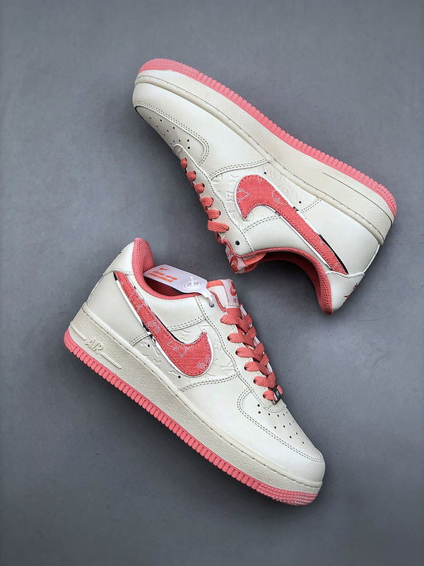 Louis vuitton x nike air force 1 low cream pink -000cgnhhxsz