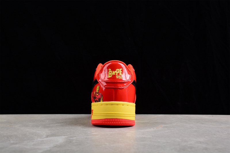 Marvel x bape sta low a bathing ape yellow/red/black