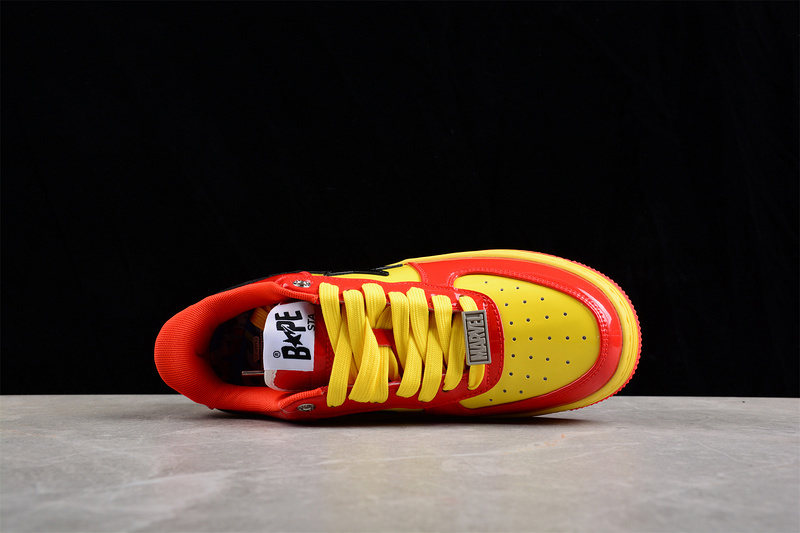 Marvel x bape sta low a bathing ape yellow/red/black