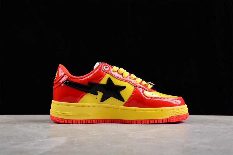 Marvel x bape sta low a bathing ape yellow/red/black