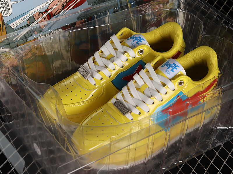 Marvel x bape sta tokyo sneakers yellow/blue/red