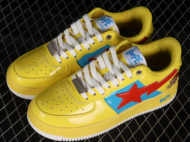 Marvel x bape sta tokyo sneakers yellow/blue/red