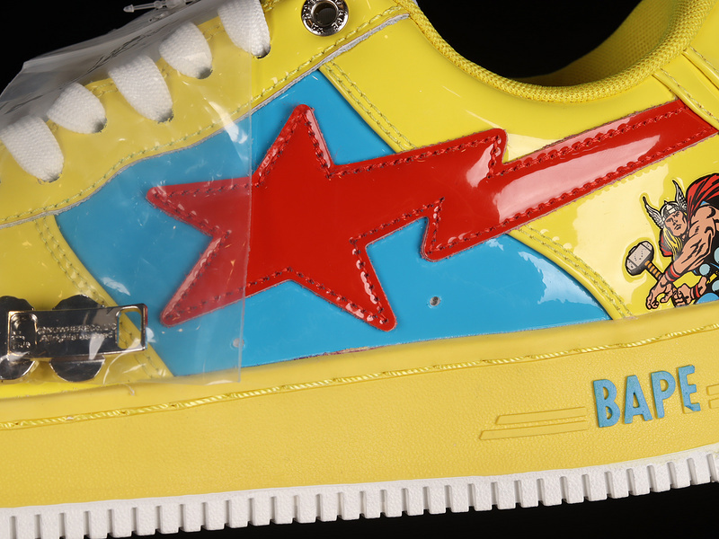 Marvel x bape sta tokyo sneakers yellow/blue/red