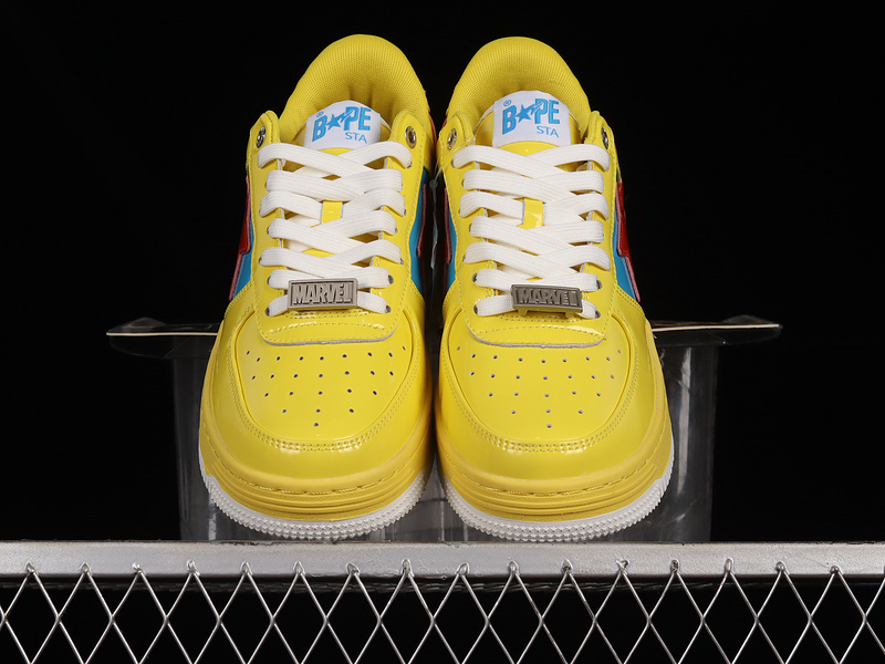 Marvel x bape sta tokyo sneakers yellow/blue/red
