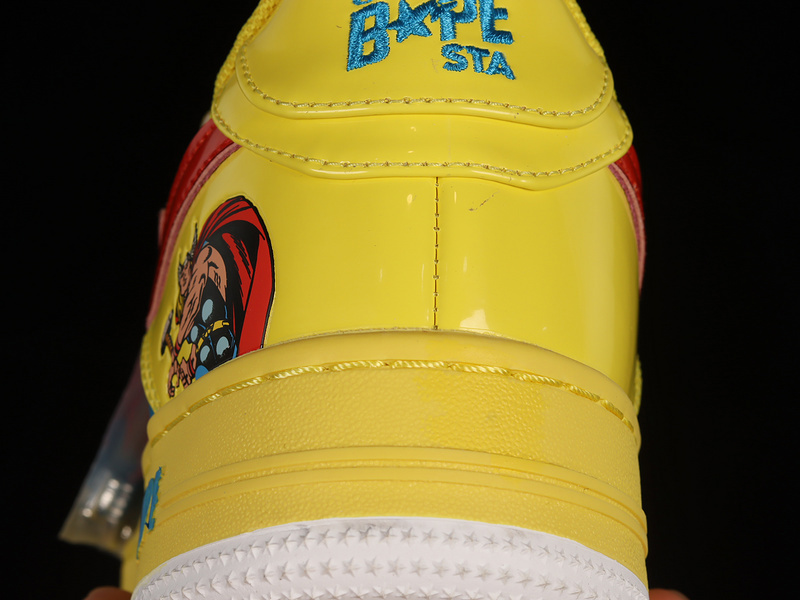 Marvel x bape sta tokyo sneakers yellow/blue/red