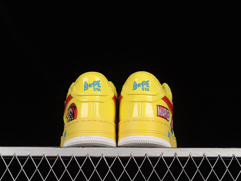 Marvel x bape sta tokyo sneakers yellow/blue/red